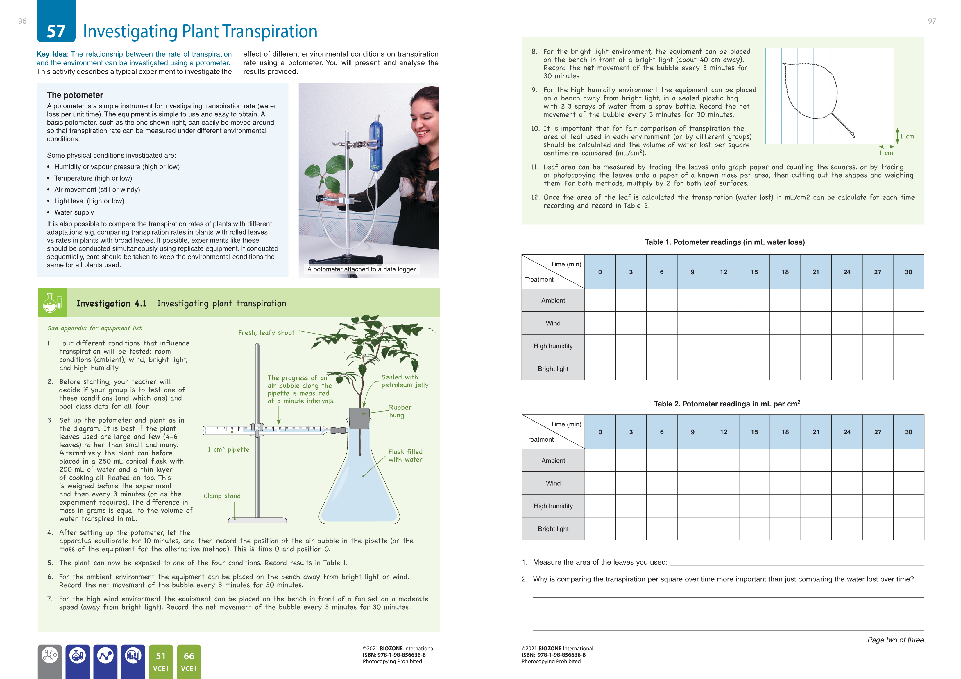 vce biology experiments